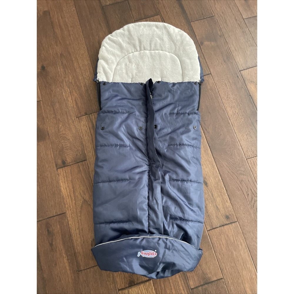 Cozy Toe Stroller Bunting Bag Soft Fleece Lining Weatherproof Blue